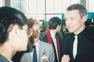 First interview with Associated Press, Heathrow, March 1988